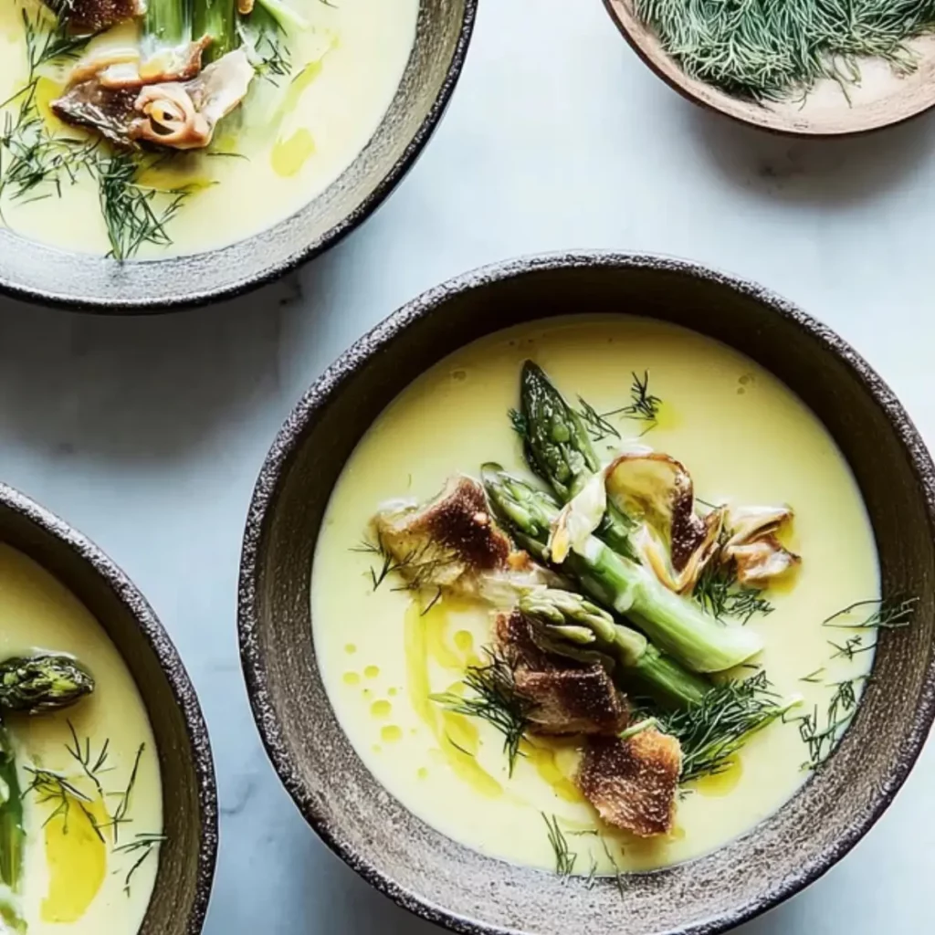 Lemony Roasted Asparagus Soup