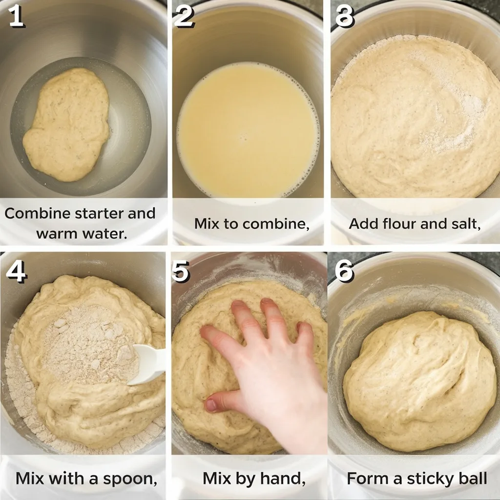No Knead Sourdough Bread