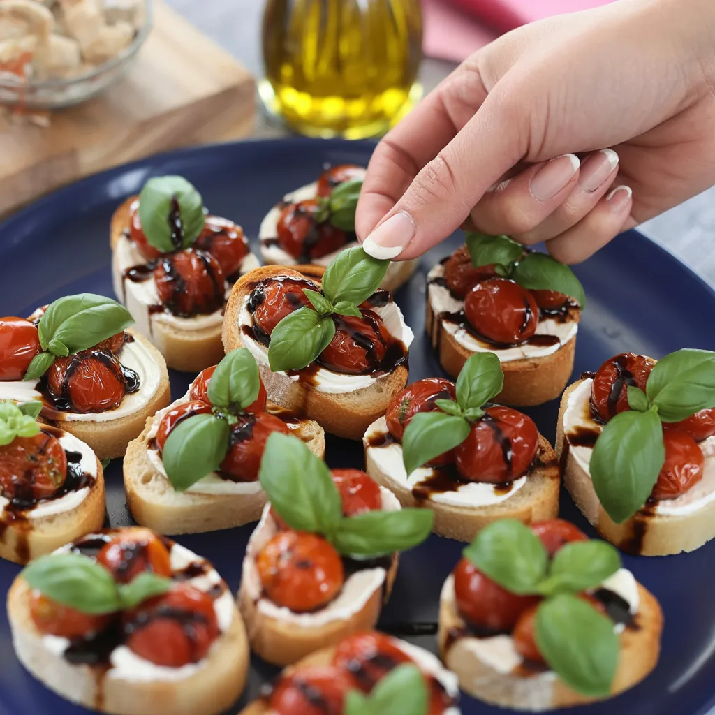 Ricotta Bruschetta with Roasted Tomatoes