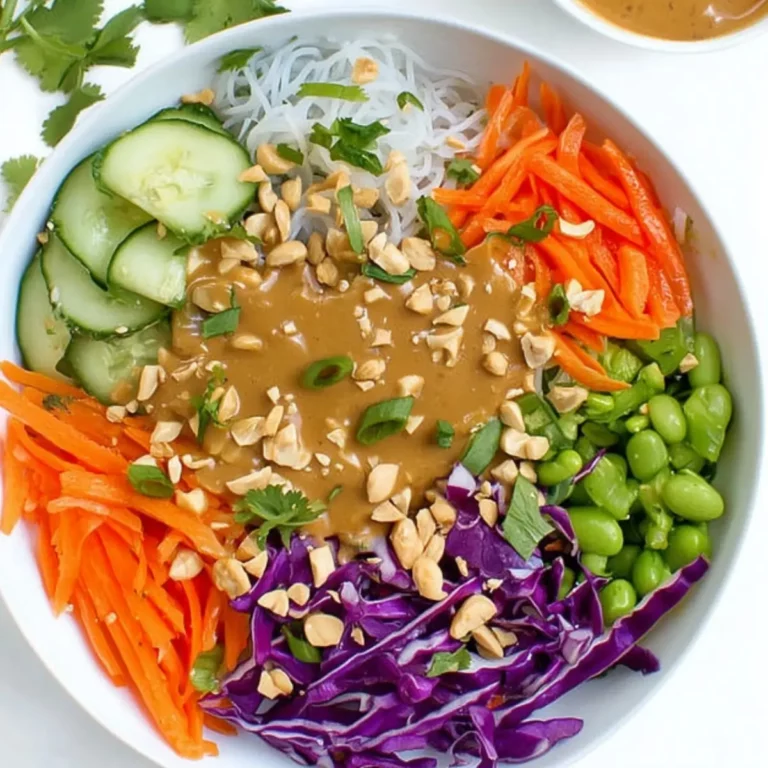 Spring Roll Bowl with Peanut Sauce