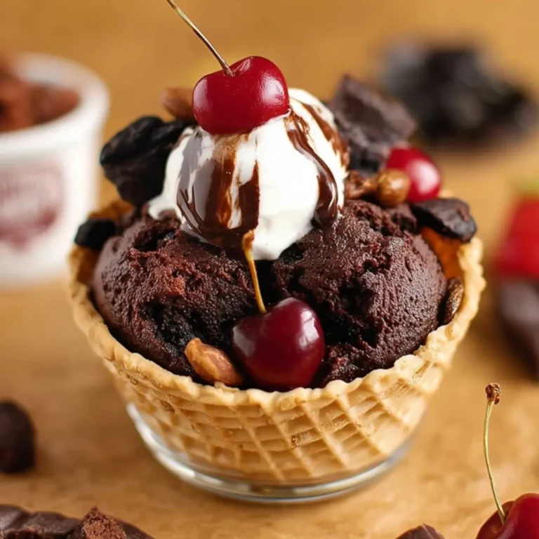 Vegan Chocolate Brownie Sundae