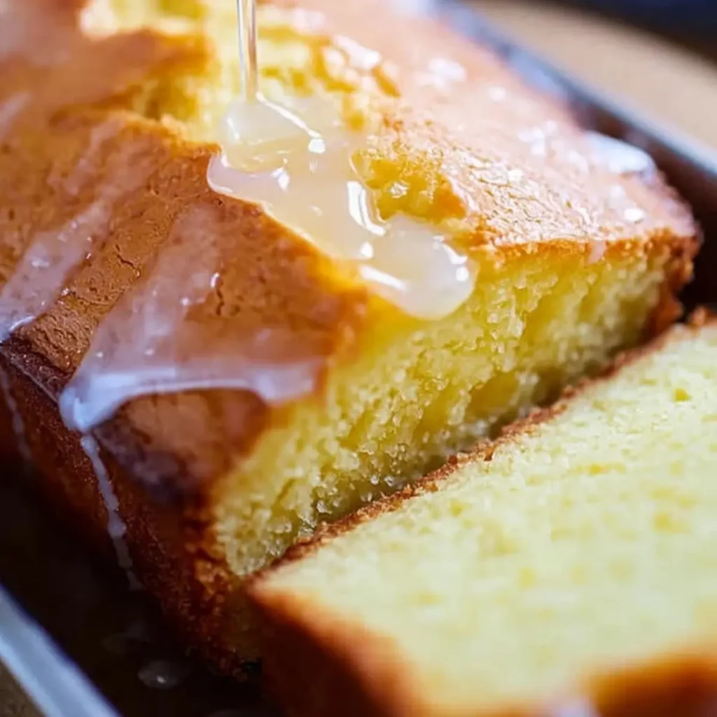 lemon bread with glaze