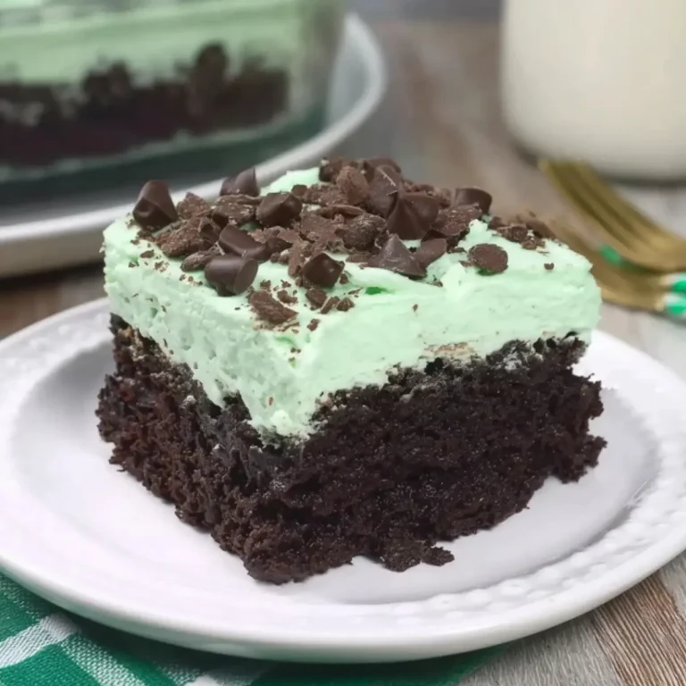 Andes Mint Poke Cake