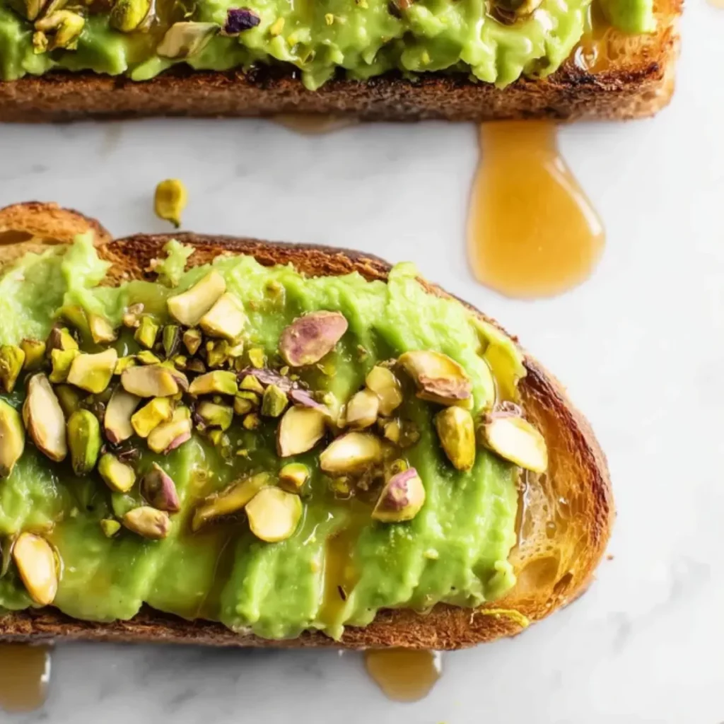 Avocado Toast with Honey and Pistachios
