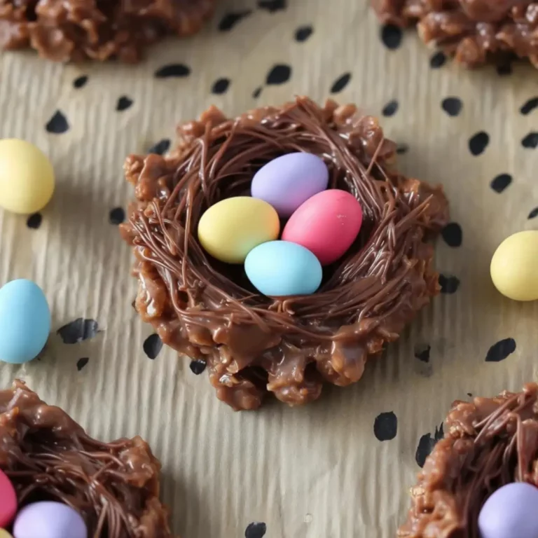 Chocolate Easter Bird’s Nest Cookies