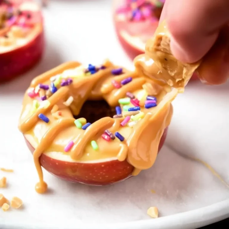 Donut Apples with Peanut Butter