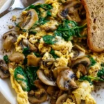 Mushroom Spinach Scrambled Eggs