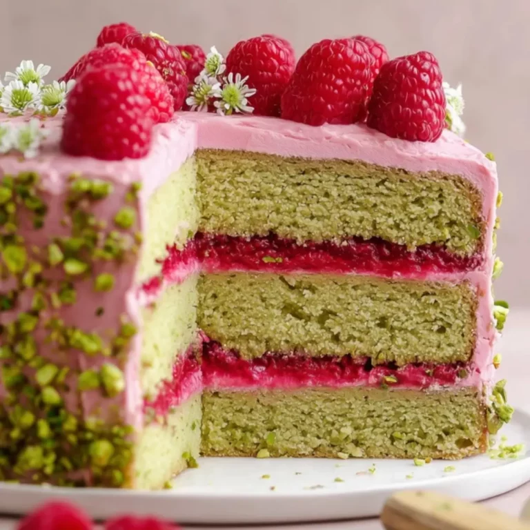 Raspberry Pistachio Cake &ndash; Soft & Flavorful