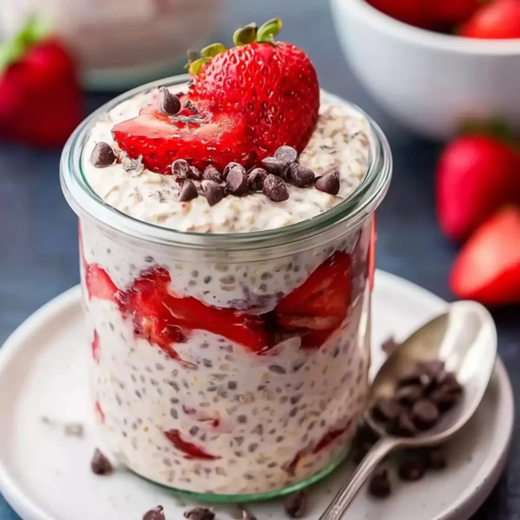 Strawberry Chocolate Chip Overnight Oats
