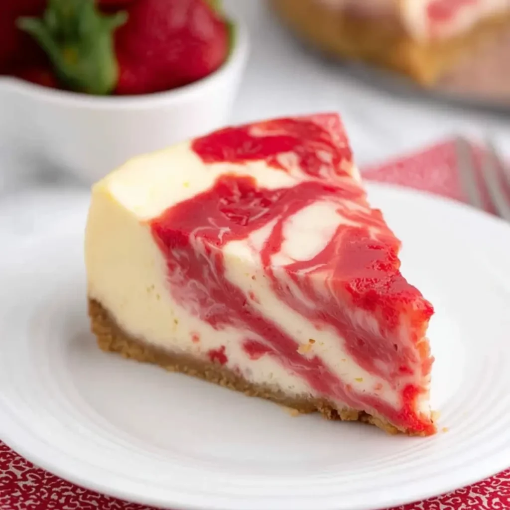 Strawberry Swirl Cheesecake