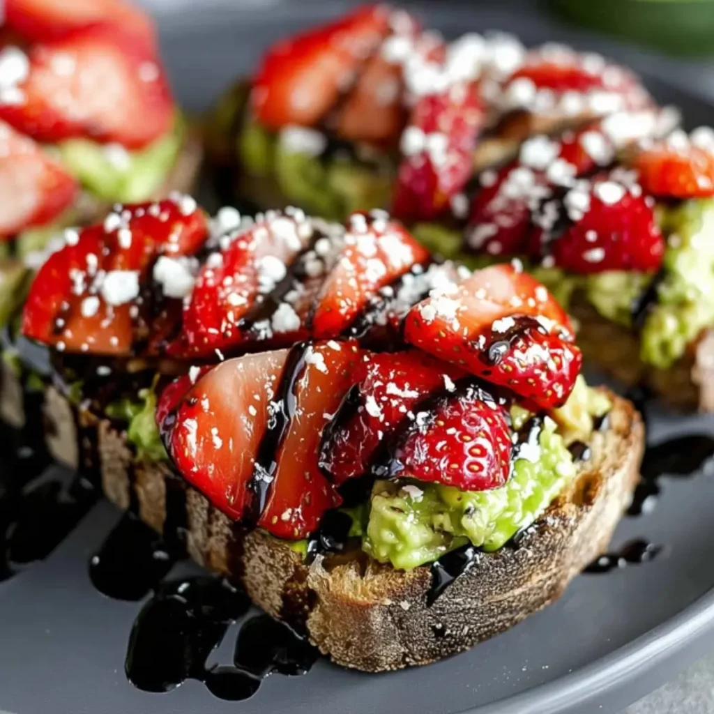 Balsamic Strawberry Avocado Toast
