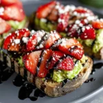 Balsamic Strawberry Avocado Toast