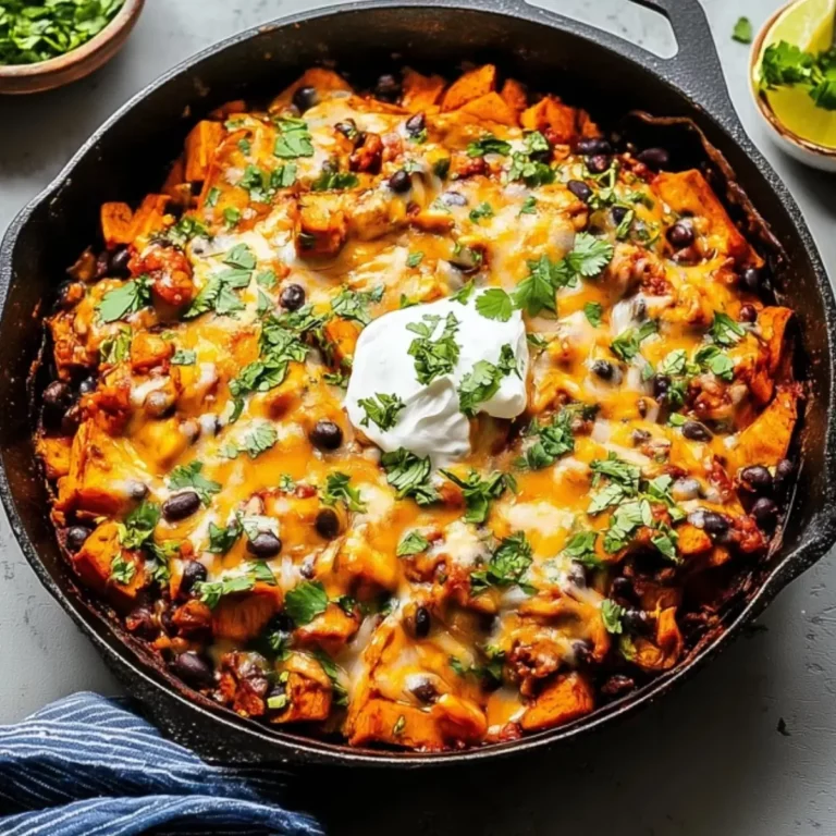 Butternut Squash and Black Bean Enchilada Skillet