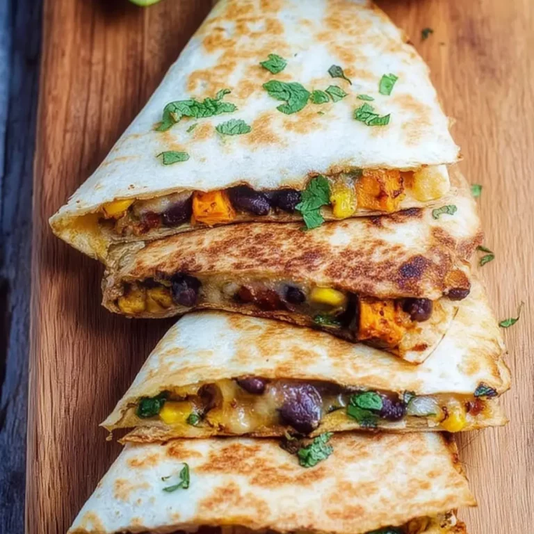 Vegetarian Quesadillas with Black Beans and Sweet Potato