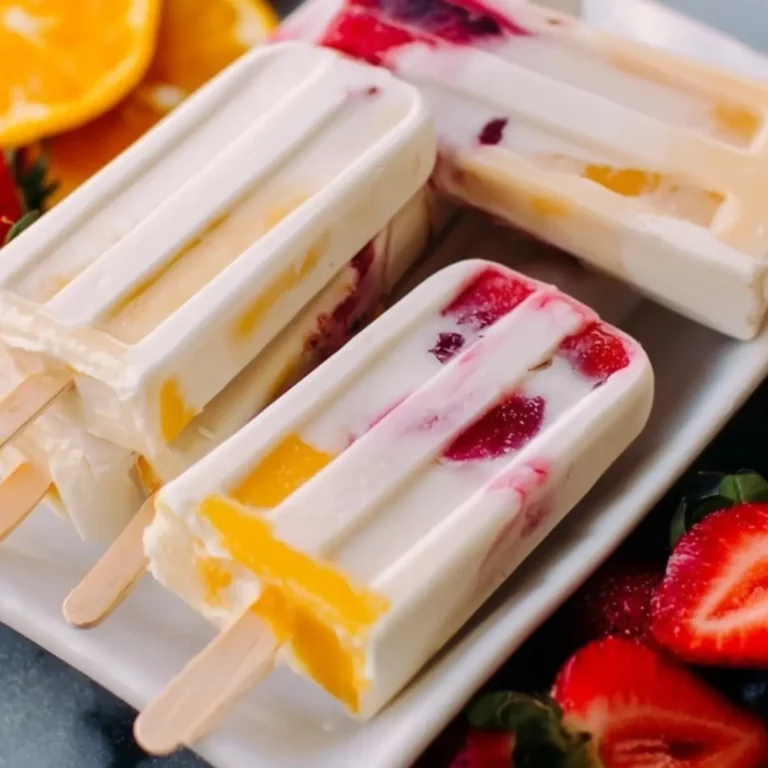 4 Ingredient Fruit and Yogurt Popsicles