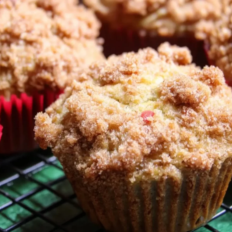 Buttermilk Rhubarb Muffins with Sugar Crumble