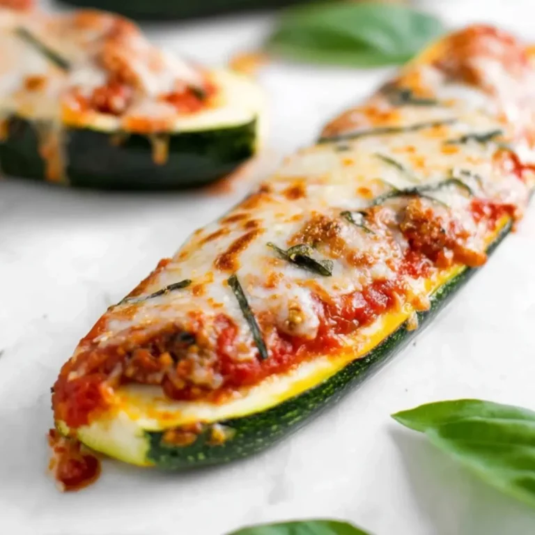 Cheesy Baked Zucchini with Marinara