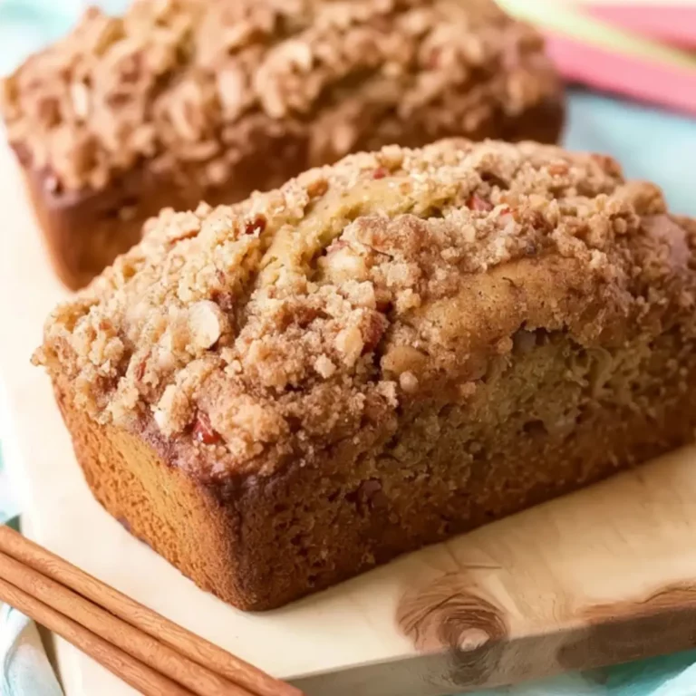 Cinnamon Streusel Rhubarb Bread