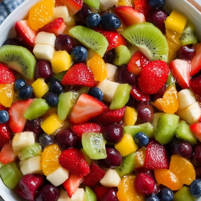 Honey Lime Rainbow Fruit Salad
