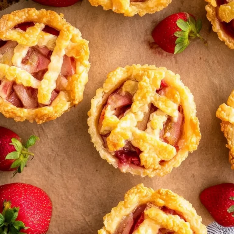 Mini Strawberry Rhubarb Pies