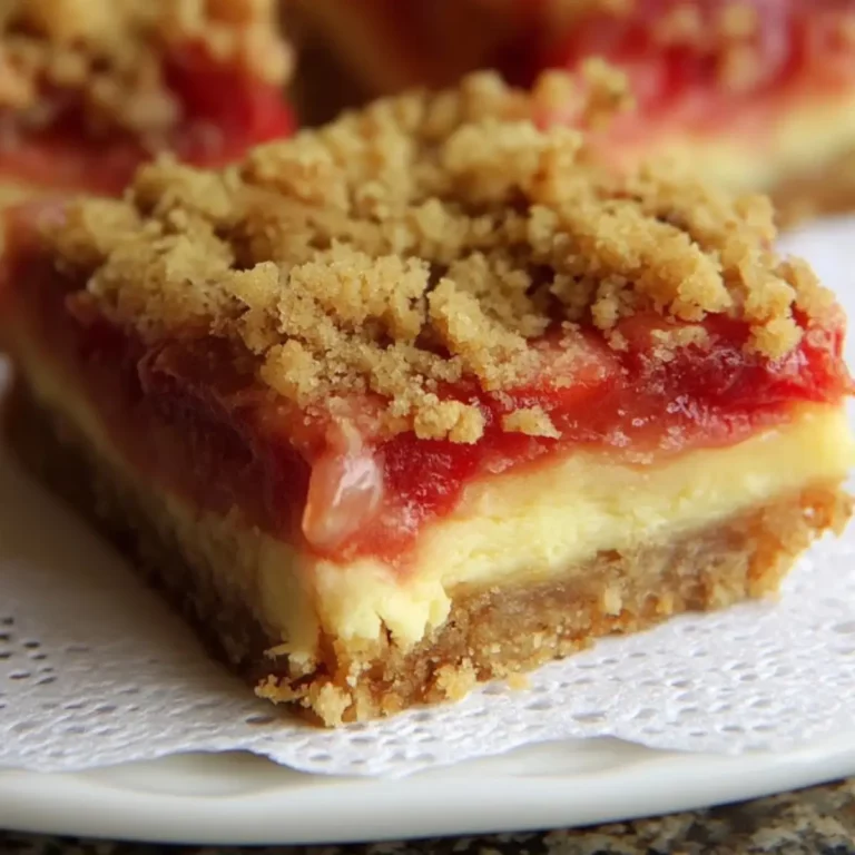 Rhubarb Cheesecake Squares
