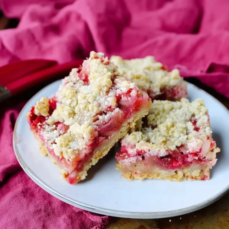 Rhubarb Oat Bars