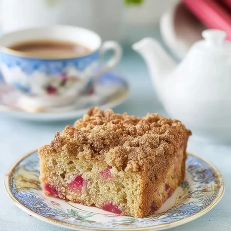 Rhubarb Sour Cream Coffee Cake