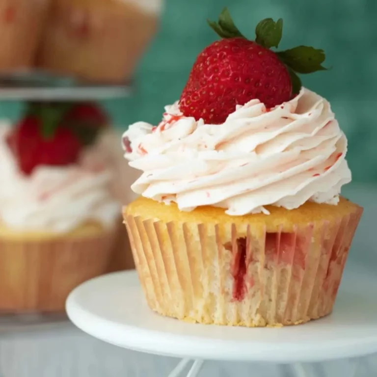 Strawberry Filled Cupcakes