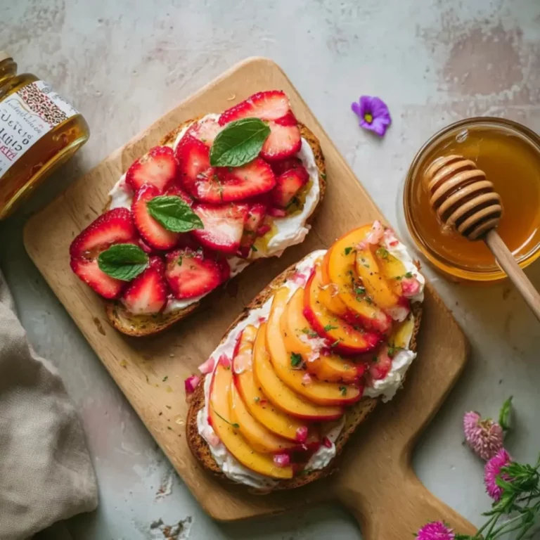 Strawberry Honey Breakfast Toasts