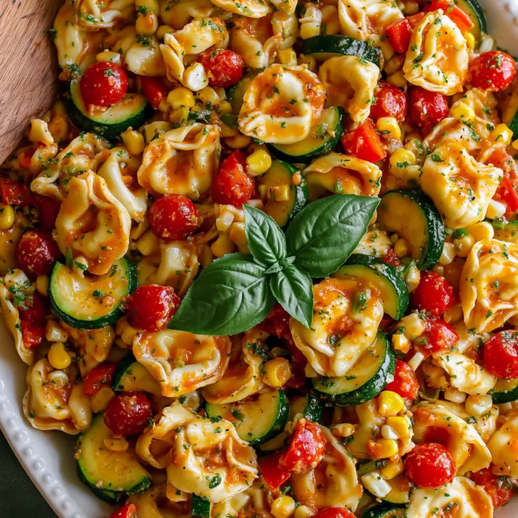 Cheese Tortellini with vegetables