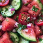 Mexican Watermelon Cucumber Salad