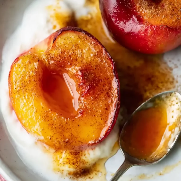 Nectarines with Cinnamon Honey Sauce