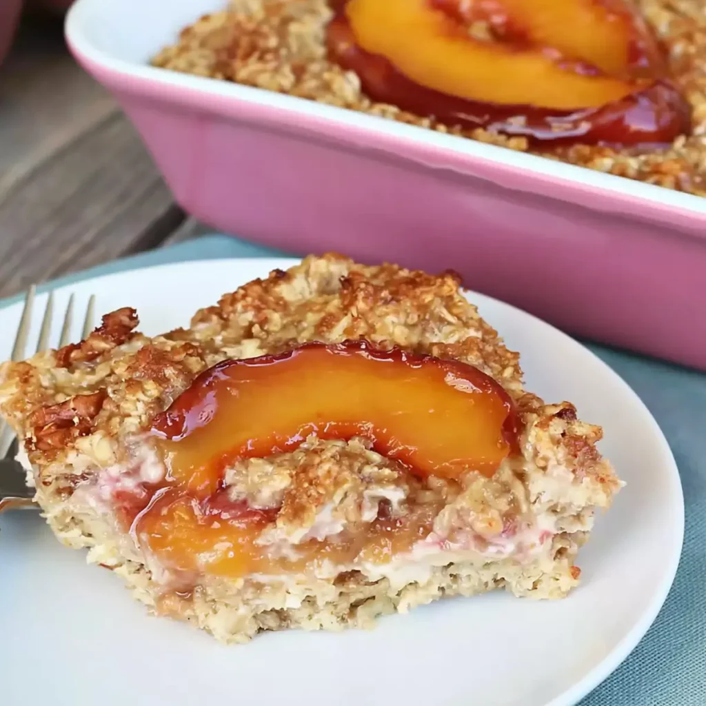 Peaches 'n Cream Baked Oatmeal