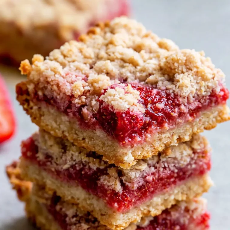 Strawberry Oatmeal Crumble Bars