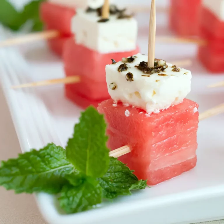 Watermelon Feta Skewers